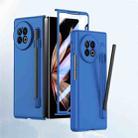For vivo X Fold2 Integrated Skin Feel PC Phone Case with Pen / Pen Box(Blue) - 1
