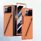 For Xiaomi Mix Fold 3 Integrated Skin Feel PC Phone Case with Pen / Pen Box(Orange) - 1