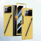 For Xiaomi Mix Fold 3 Integrated Skin Feel PC Phone Case with Pen / Pen Box(Yellow) - 1