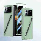 For Xiaomi Mix Fold 3 Integrated Skin Feel PC Phone Case with Pen / Pen Box(Light Green) - 1