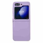 For Samsung Galaxy Z Flip5 Skin Feel Liquid Silicone TPU Phone Case(Purple) - 1