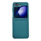 For Samsung Galaxy Z Flip5 Skin Feel Liquid Silicone TPU Phone Case(Green) - 1