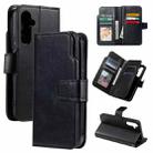 For Samsung Galaxy S24 5G Tri-Fold 9-Card Wallets Leather Phone Case(Black) - 1