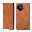 For Realme 11 4G Skin Feel Magnetic Leather Phone Case(Light Brown) - 1