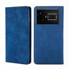 For Realme GT5 / GT5 240W Skin Feel Magnetic Leather Phone Case(Blue) - 1