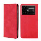 For Realme GT5 / GT5 240W Skin Feel Magnetic Leather Phone Case(Red) - 1