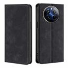 For Realme 12 Pro 5G Skin Feel Magnetic Leather Phone Case(Black) - 1