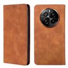 For Realme GT5 Pro 5G Skin Feel Magnetic Leather Phone Case(Light Brown) - 1