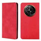 For Realme GT5 Pro 5G Skin Feel Magnetic Leather Phone Case(Red) - 1