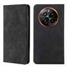 For Realme GT5 Pro 5G Skin Feel Magnetic Leather Phone Case(Black) - 1