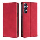 For Realme C65 4G Skin Feel Magnetic Leather Phone Case(Red) - 1
