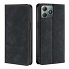 For Realme C61 4G Skin Feel Magnetic Leather Phone Case(Black) - 1