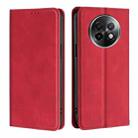 For Realme 13 Pro 5G Skin Feel Magnetic Leather Phone Case(Red) - 1