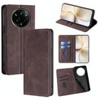For Realme 14 Pro 5G Global Skin Feel Magnetic Leather Phone Case(Dark Brown) - 1