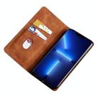 For Realme 14 Pro+ 5G Skin Feel Magnetic Leather Phone Case(Light Brown) - 3