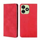 For Tecno Spark Go 2024 Skin Feel Magnetic Leather Phone Case(Red) - 1