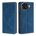 For Tecno Spark 20 Pro+ 4G Skin Feel Magnetic Leather Phone Case(Blue) - 1