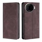 For Tecno Camon 30 Pro 5G Skin Feel Magnetic Leather Phone Case(Dark Brown) - 1