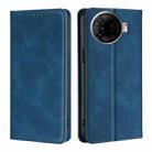 For Tecno Camon 30 Pro 5G Skin Feel Magnetic Leather Phone Case(Blue) - 1