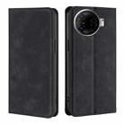 For Tecno Camon 30 Pro 5G Skin Feel Magnetic Leather Phone Case(Black) - 1