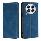 For Tecno Camon 30 Premier 5G Skin Feel Magnetic Leather Phone Case(Blue) - 1