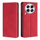 For Tecno Camon 30 Premier 5G Skin Feel Magnetic Leather Phone Case(Red) - 1