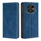 For Tecno Spark 30C 4G Skin Feel Magnetic Leather Phone Case(Blue) - 1