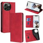 For Tecno Pova 6 Neo 5G Skin Feel Magnetic Leather Phone Case(Red) - 1