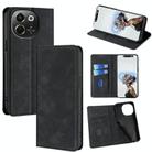 For Tecno Pova 6 Neo 5G Skin Feel Magnetic Leather Phone Case(Black) - 1