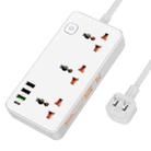 hoco AC8 Storm 3-position Socket with PD30W+3USB Ports, Cable Length: 1.5m, US Plug(White) - 1