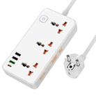 hoco AC8A Storm 3-position Socket with PD30W+3USB Ports, Cable Length: 1.5m, EU Plug(White) - 1