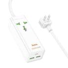 hoco AC9 Talent PD30W Type-C+2USB Ports with 1 Socket Desktop Charger, Cable Length: 1.5m, US Plug(White) - 3
