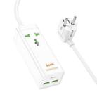 hoco AC9A Talent PD30W Type-C+2USB Ports with 1 Socket Desktop Charger, Cable Length: 1.5m, EU Plug(White) - 3