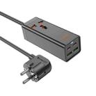 hoco AC10A Barry PD65W 2Type-C+2USB Ports with 1 Socket Desktop Charger, Cable Length: 1.5m, EU Plug(Black) - 1