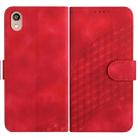 For Honor 8S YX0060 Elephant Head Embossed Phone Leather Case with Lanyard(Red) - 1