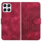 For Honor X8 4G/X30i/Play6T Pro YX0060 Elephant Head Embossed Phone Leather Case with Lanyard(Rose Red) - 1