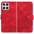 For Honor X8 4G/X30i/Play6T Pro YX0060 Elephant Head Embossed Phone Leather Case with Lanyard(Red) - 1