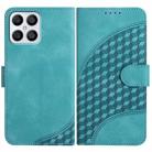 For Honor X8 4G/X30i/Play6T Pro YX0060 Elephant Head Embossed Phone Leather Case with Lanyard(Light Blue) - 1