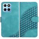 For Honor X8 5G YX0060 Elephant Head Embossed Phone Leather Case with Lanyard(Light Blue) - 1