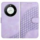 For Honor X50 YX0060 Elephant Head Embossed Phone Leather Case with Lanyard(Light Purple) - 1