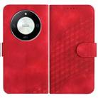 For Honor X50 YX0060 Elephant Head Embossed Phone Leather Case with Lanyard(Red) - 1