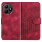 For Honor X50i+ YX0060 Elephant Head Embossed Phone Leather Case with Lanyard(Rose Red) - 1