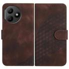 For Honor X50i+ YX0060 Elephant Head Embossed Phone Leather Case with Lanyard(Coffee) - 1