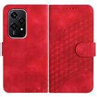 For Honor 200 Lite Global YX0060 Elephant Head Embossed Phone Leather Case with Lanyard(Red) - 1