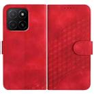 For Honor X5b / X5b Plus Global Elephant Head Embossed Phone Leather Case with Lanyard(Red) - 1