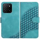 For Honor X5b / X5b Plus Global Elephant Head Embossed Phone Leather Case with Lanyard(Light Blue) - 1