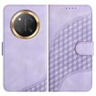 For Honor X9c Global Elephant Head Embossed Phone Leather Case with Lanyard(Light Purple) - 1