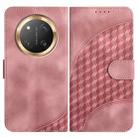 For Honor X9c Global Elephant Head Embossed Phone Leather Case with Lanyard(Pink) - 1