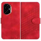 For Honor 300 Elephant Head Embossed Phone Leather Case with Lanyard(Red) - 1