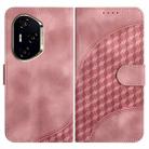 For Honor 300 Pro / Honor 300 Ultra Elephant Head Embossed Phone Leather Case with Lanyard(Pink) - 1